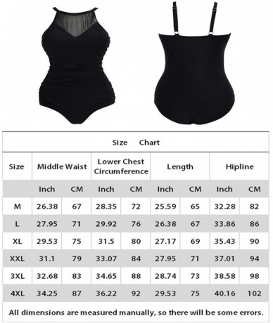 One-Pieces Women's One Piece Swimwear Athletic Resistant Swimsuits Bathing Suits Swimsuits Swimwear - Black-4 - CU18GHHGUY4 $...