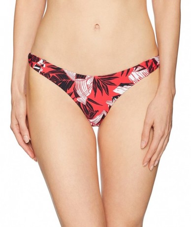 Tankinis Women's Sonic Bloom Hipster Full Bikini Bottom - True Red - CI186NYYILU $53.82