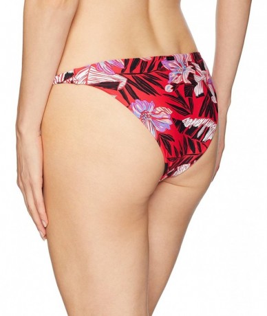 Tankinis Women's Sonic Bloom Hipster Full Bikini Bottom - True Red - CI186NYYILU $53.82