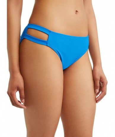 Bottoms Women's Double Tab Swimsuit Bikini Bottom X-Large 16 18 Empire Blue - CS18YROWWTH $36.26