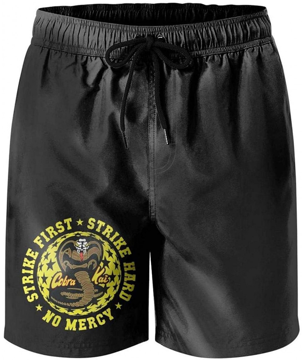 Board Shorts Black Los-Angeles-Cobra-Kai-Logo-Bike Shorts Men Personalized Surfing Shorts for Men - White-19 - C318U8LHSEG $4...