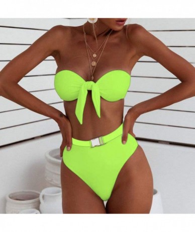 Sets Sexy Neon Bikini Bathers V-Neck Swimwear Women Bathing Suit Push Up Thong Swimsuit Bath High Cut - 1541-1 - CY197LUQTDX ...