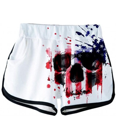 Board Shorts Women's American Flag Printed Shorts with Drawstring July 4th American Flag Patriotic Shorts with Pockets B hot ...