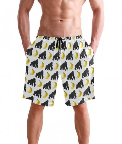 Board Shorts Men's Quick Dry Swim Trunks with Pockets Beach Board Shorts Bathing Suits - Gorilla - C119529I3OG $47.60