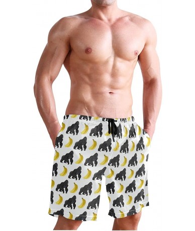 Board Shorts Men's Quick Dry Swim Trunks with Pockets Beach Board Shorts Bathing Suits - Gorilla - C119529I3OG $47.60