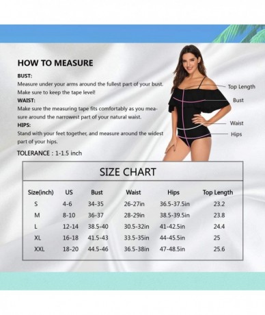 One-Pieces Sacral Chakra-Womens Flounce Off-Shoulder One-Piece Swimsuits Bathing Suit S - Multi 17 - CX199E57DT3 $76.05