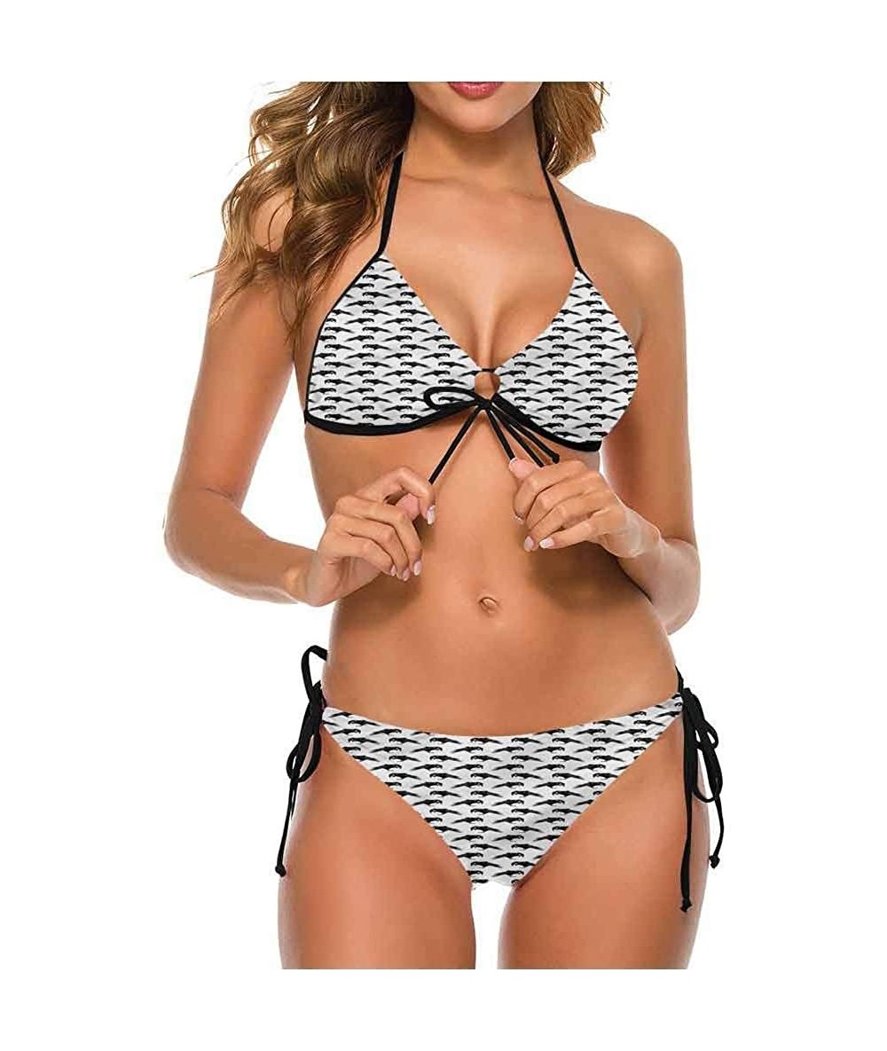 Bottoms Bikini Set Swimsuits Tie Side Bottom Triangle Rasta Man Sketch Portrait - Multi 17 - CR190EA0KDH $77.10