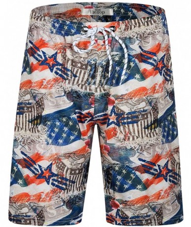 Board Shorts Men's Swim Trunks Quick Dry Board Shorts Beach Holiday Swimwear Print Bathing Suit L2 - 22 Flag - C218HELTS95 $3...