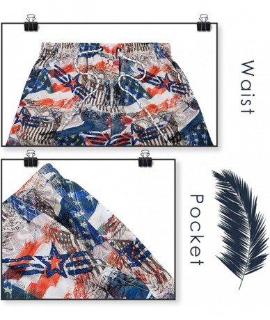 Board Shorts Men's Swim Trunks Quick Dry Board Shorts Beach Holiday Swimwear Print Bathing Suit L2 - 22 Flag - C218HELTS95 $3...