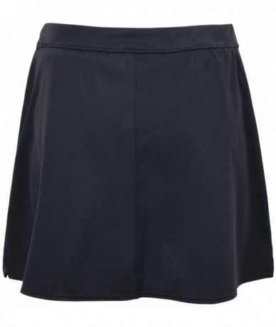 Board Shorts Women's Slit Side Quick Drying Swim Skirt with Pockets - Black - CB18O2KIGX2 $35.91