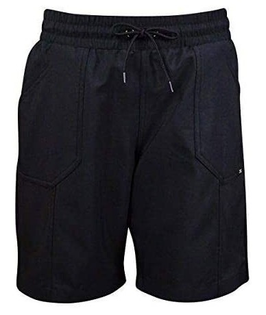 Cover-Ups Solid Stretch Board Shorts Black - C718OAKK89R $83.24