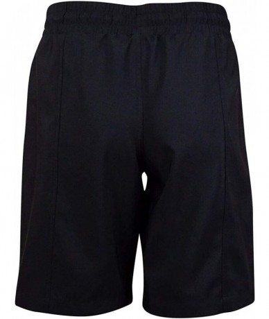 Cover-Ups Solid Stretch Board Shorts Black - C718OAKK89R $83.24