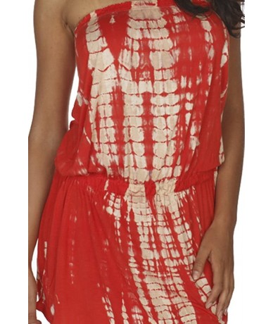 Cover-Ups Emily Strapless Swimsuit Coverup - Orange Gator - Orange Gator - C411KLWOHML $40.89