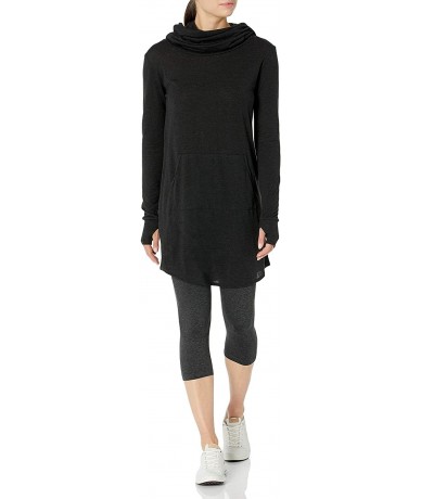 Racing Women's Coverups Zoe Hooded Dress - 001 Black - CO12KVD3243 $68.53