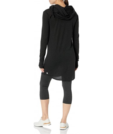 Racing Women's Coverups Zoe Hooded Dress - 001 Black - CO12KVD3243 $68.53