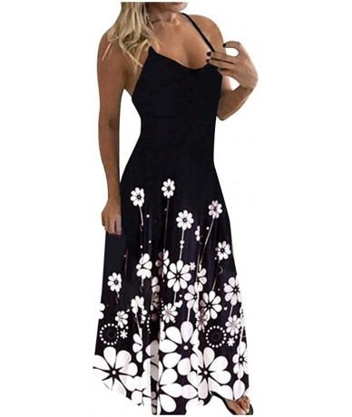 Cover-Ups Irregular Tie Dye Sleeveless Lace Up Corset Bodice Handkerchief Hem Dress Summer Beach Sun Dress - Z4-black - CV190...