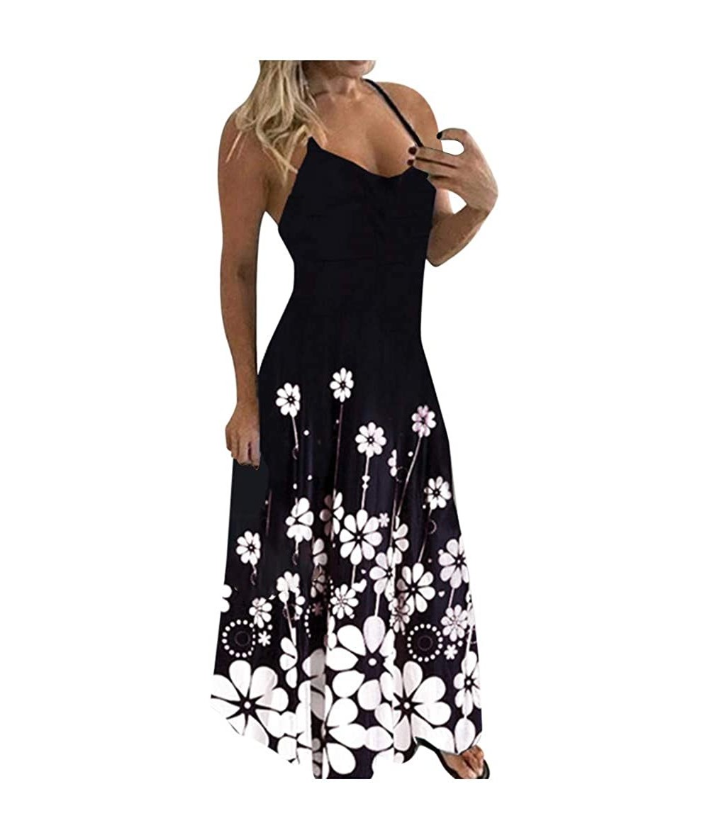 Cover-Ups Irregular Tie Dye Sleeveless Lace Up Corset Bodice Handkerchief Hem Dress Summer Beach Sun Dress - Z4-black - CV190...