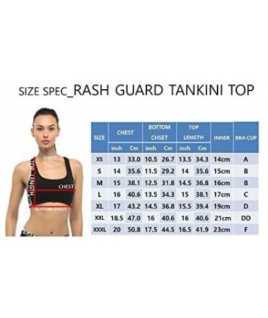 Rash Guards Women Plus Size UPF 50+ Swim Tank Bra Short Top Rash Guard - Light_pink_pu - C718T6SNK97 $40.77