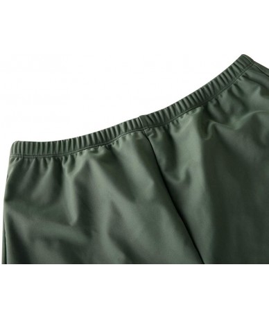 Board Shorts Women's UPF50+ Sport Board Shorts Swimsuit Bottom Skinny Capris Swim Shorts - Army Green - CX18YA3HRCO $24.18