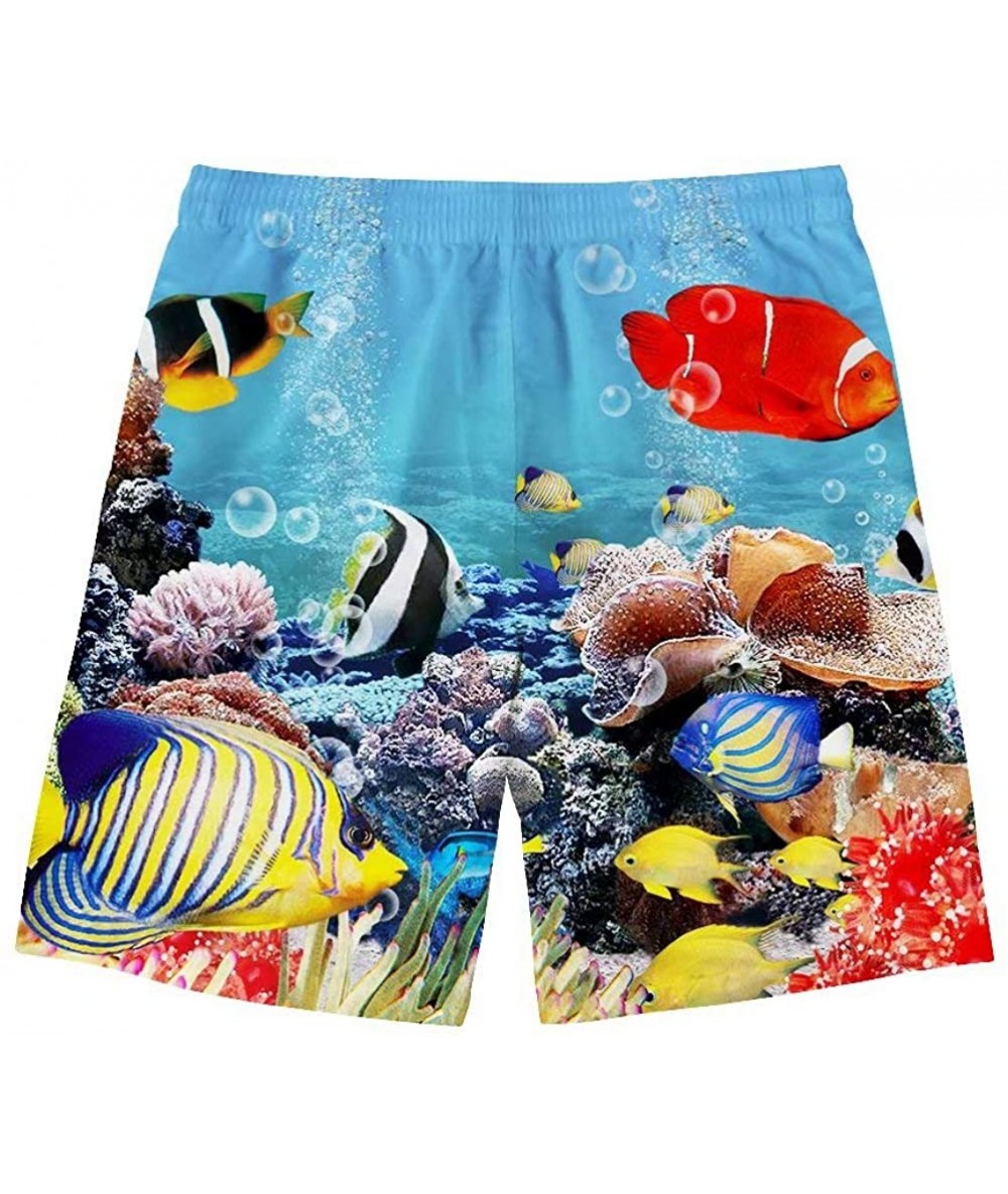 Board Shorts Beach Shorts Board Men's Summer Swim Trunks with Pockets Sports Shorts - Underwater World - CC18QAAIQUM $20.90