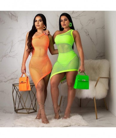 Cover-Ups 3 Pieces Swimwear for Women Bandeau Top + Bikini Bottom + Mesh See Through Cover Up Dress - 1 Light Green - CL18R0I...