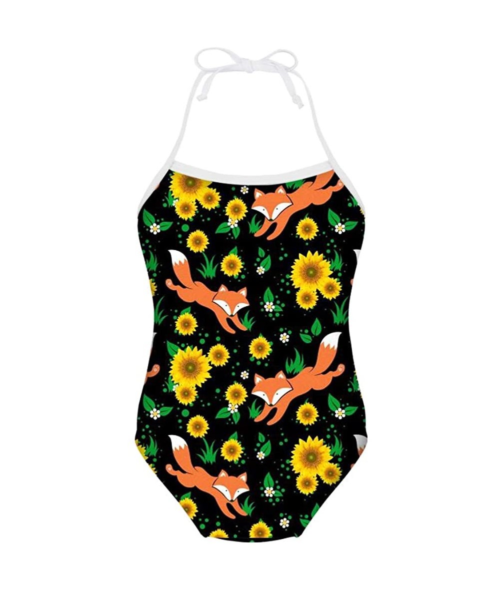 Sets Little Girls One Piece Swimsuit Animal Printed Bathing Suit Surfer Short - X-daisy Fox - CT194TO4CG6 $20.80