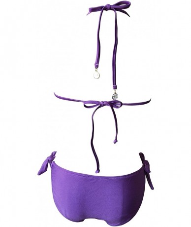 Sets Fashion Women's Sexy Two Piece Bikini Set Bathing Suits - Purple - CS18RO4K4MN $25.19