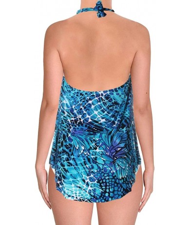 Tankinis Womens Sophie Printed Underwire Tankini Swim Top - CB18CMN0ZX8 $89.27