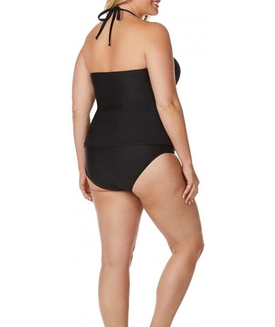 Sets Samba Radar High Neck Halter Tankini Top - Black - CE18MDHDITL $47.56