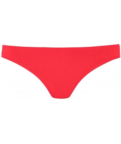 Bottoms Women's Ava Clean Finish Bikini Bottom - Fiery Red - C118SDKKWEK $62.46