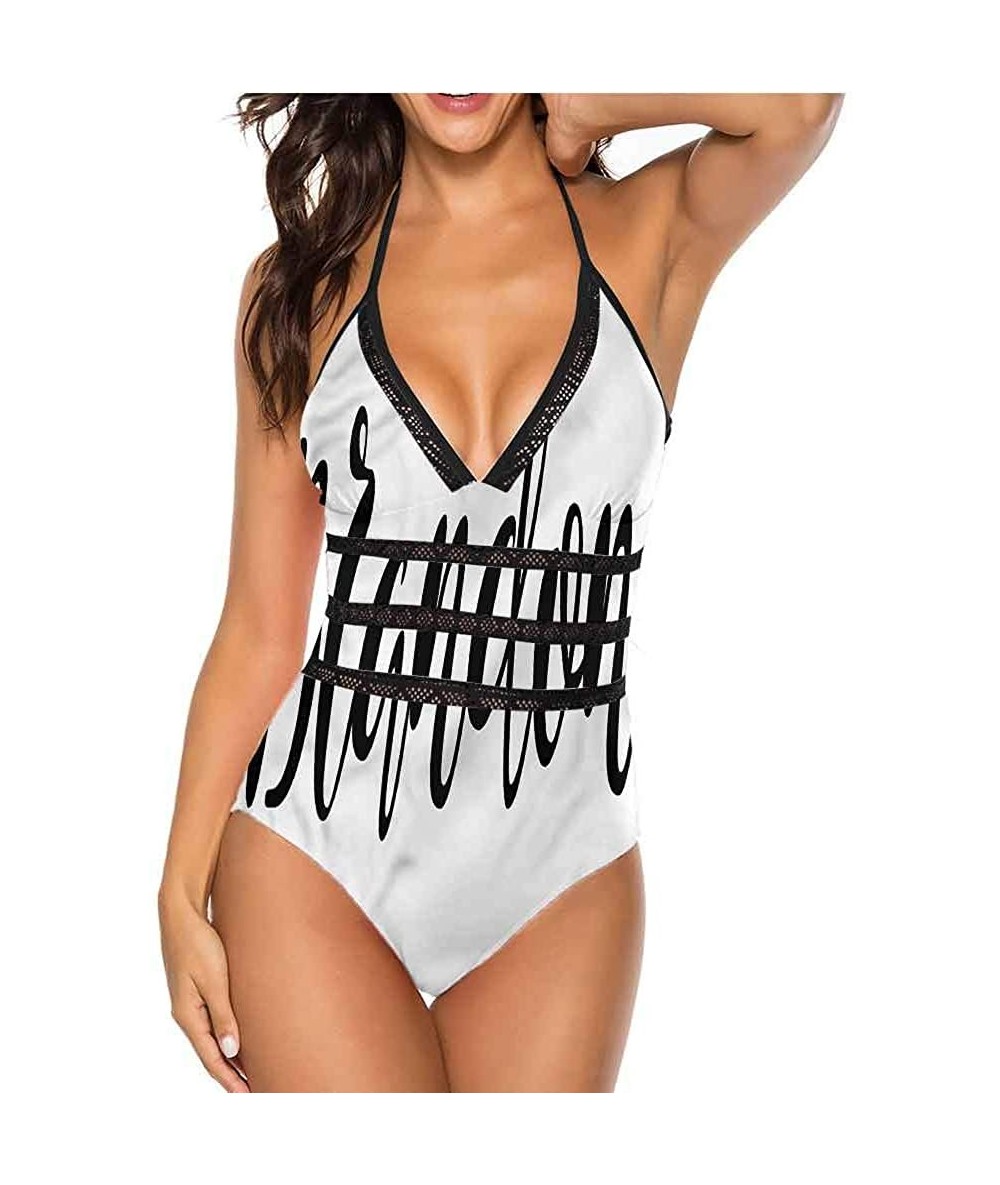 Cover-Ups Women's Sexy Halter Swimsuit Cheerful Transportation So Pretty and Fits - Multi 19 - CF190X5XQKR $76.24