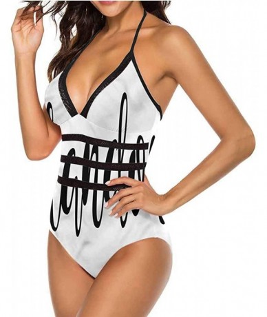 Cover-Ups Women's Sexy Halter Swimsuit Cheerful Transportation So Pretty and Fits - Multi 19 - CF190X5XQKR $76.24