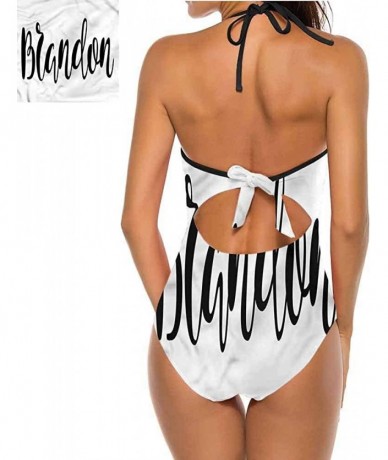 Cover-Ups Women's Sexy Halter Swimsuit Cheerful Transportation So Pretty and Fits - Multi 19 - CF190X5XQKR $76.24