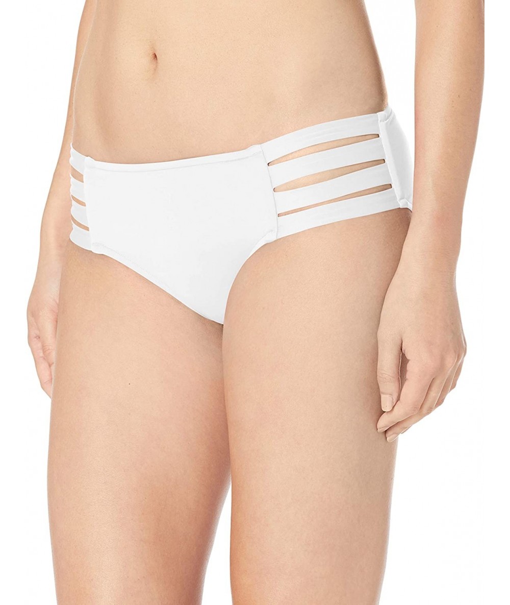 Bottoms Women's Multi Strap Hipster Bikini Bottom Swimsuit - Active White - C118TGEKTZA $83.78