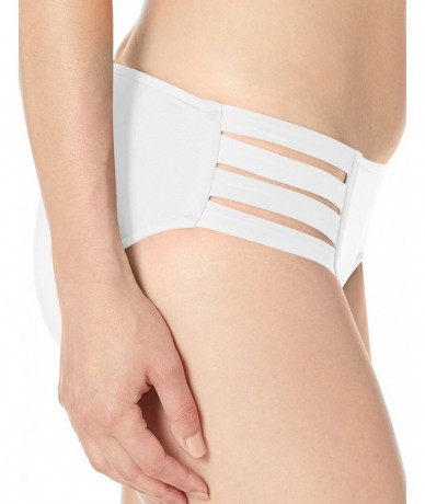 Bottoms Women's Multi Strap Hipster Bikini Bottom Swimsuit - Active White - C118TGEKTZA $83.78