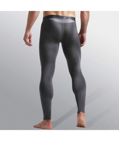 Trunks Men's Compression Pants Baselayer Cool Dry Sports Running Yoga Tights Leggings - Graya - CU18ALZNY6G $27.74