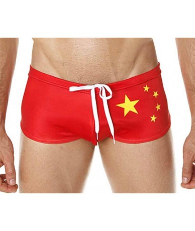 Racing China Flag Swim Boxer - Multicoloured - CU11J00X7CV $41.81