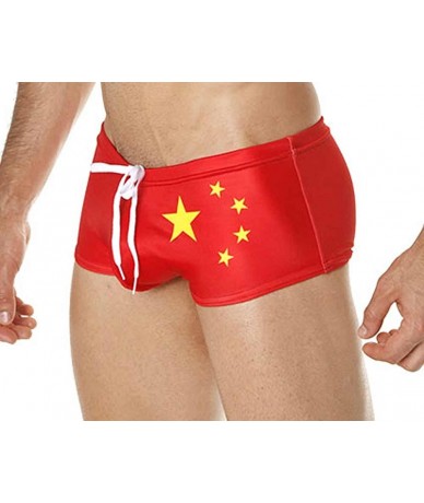 Racing China Flag Swim Boxer - Multicoloured - CU11J00X7CV $41.81