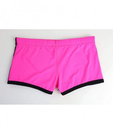 Board Shorts Men's Swim Trunks Swimming Briefs Beach Shorts Boxer Briefs Quickdry - Rose Red - C718Y85QEIY $24.35