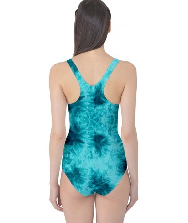 One-Pieces Womens Tie Dye One Piece Swimsuit - Mint Tie Dye - CG12H495G1J $56.10