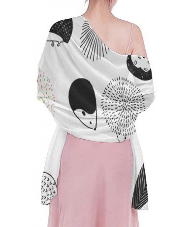 Cover-Ups Women Chiffon Scarf Sunscreen Shawl Wrap Swimsuit Cover Up Beach Sarongs - Hedgehog - CZ19C6MYILC $44.75