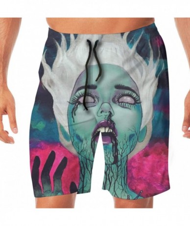 Board Shorts Mens Big & Tall Swim Trunks Board Shorts Basic Swimwear with Pockets - Galaxy Goth Gotik Gothic Women Girl Art -...