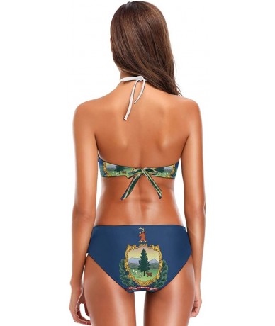 Sets Bikini Bathing Suit Womens 2 Piece Halter Neack High Waist Padded Sexy Swimsuit - Color11 - CQ196RL6I72 $44.96