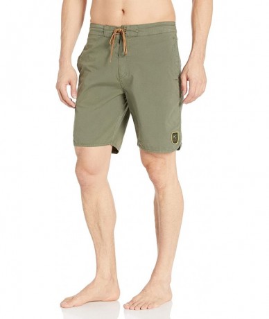 Board Shorts Men's Apache Layday Side Pocket Boardshorts - Green - C718QNK6YQT $78.57