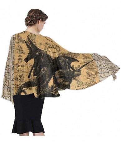 Cover-Ups Women Fashion Shawl Wrap Summer Vacation Beach Towels Swimsuit Cover Up - Egypt Anubis - C6190HHXKGH $44.39