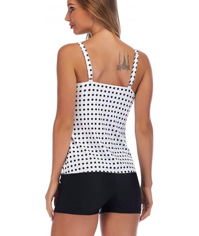 Sets Womens Tankini Bathing Suits Swimdress Tribal Print Swimsuits with Boyshort - 55-polka Dot-2 - CV18QMMSZ3Z $51.73