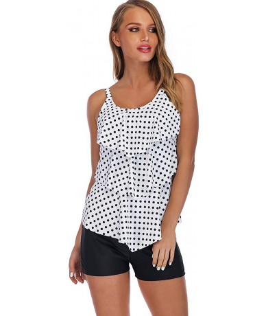 Sets Womens Tankini Bathing Suits Swimdress Tribal Print Swimsuits with Boyshort - 55-polka Dot-2 - CV18QMMSZ3Z $51.73