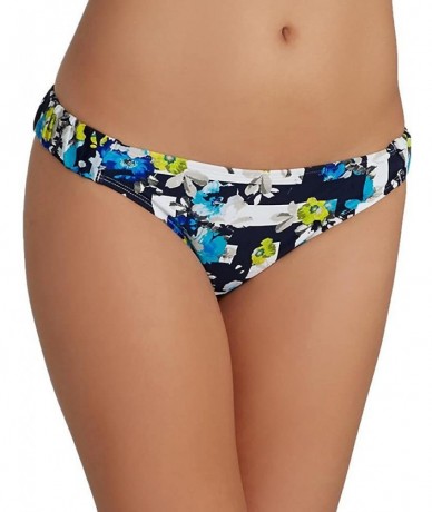 Bottoms Women's Suki Gather Bikini Bottom- Geo Floral- X-Small - C112GHBXLE9 $60.26