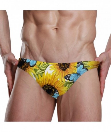 Briefs Men Swimsuit Sunflower Butterfly Bikini Briefs Male Sexy Swimwear 2030832 - 2030832 - CT18WOD4G9Q $41.44