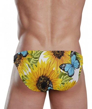 Briefs Men Swimsuit Sunflower Butterfly Bikini Briefs Male Sexy Swimwear 2030832 - 2030832 - CT18WOD4G9Q $41.44